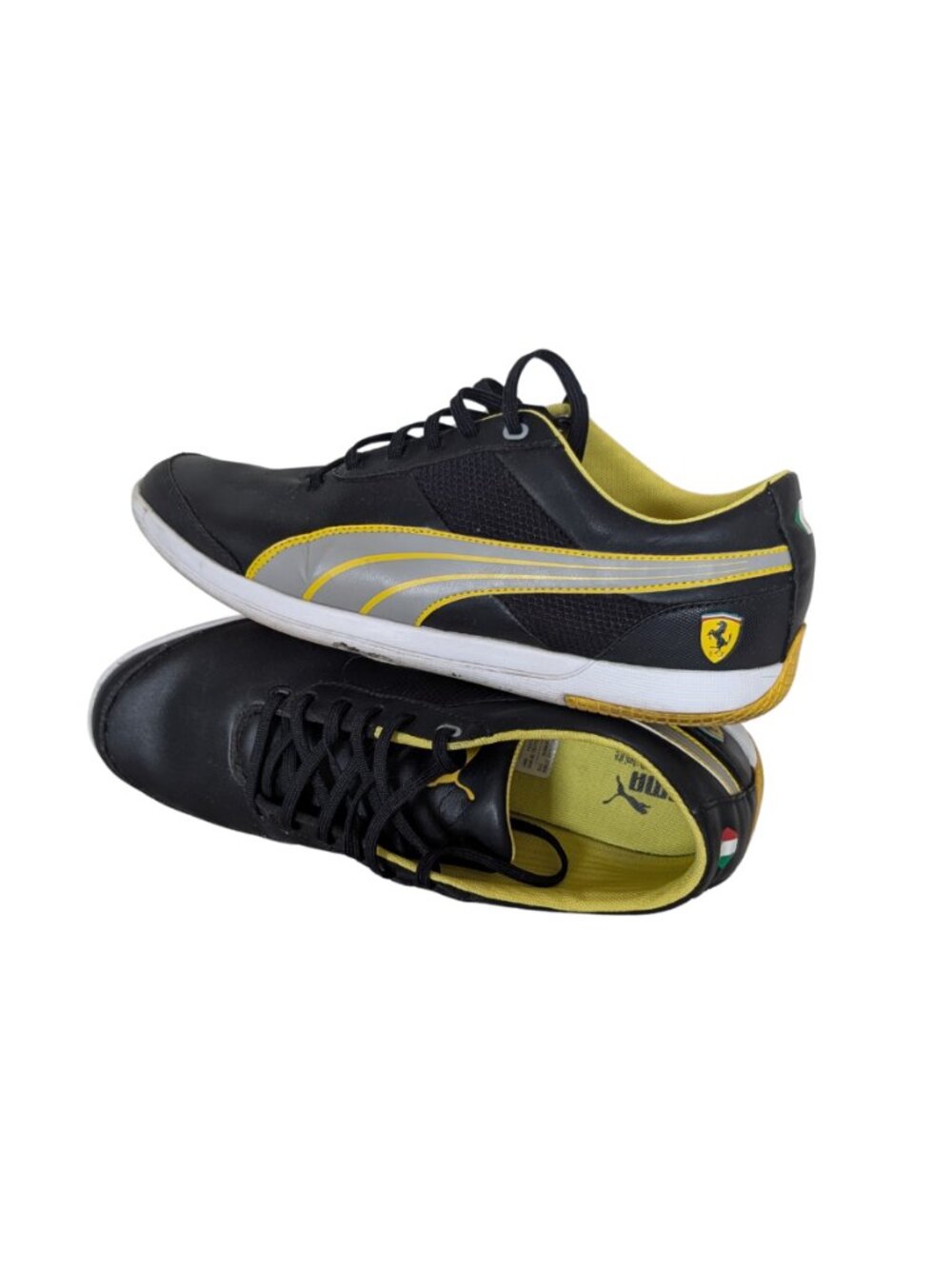 Puma x Ferrari First Lap SF Men's Sneakers Size 8 Black-Limestone Grey-Yellow